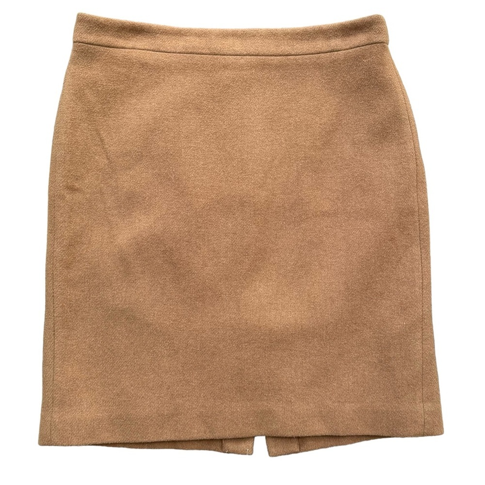 J. Crew Womens Tan‎ Wool Blend Pencil Skirt Size 8